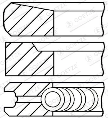 Piston Ring Set GOETZE ENGINE 08-431700-00
