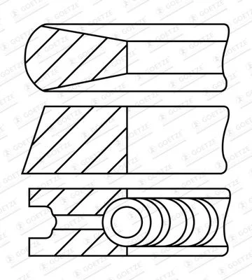 Kit de anéis do pistão GOETZE ENGINE 08-431900-10
