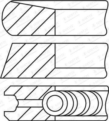 Kit de anéis do pistão GOETZE ENGINE 08-435207-00