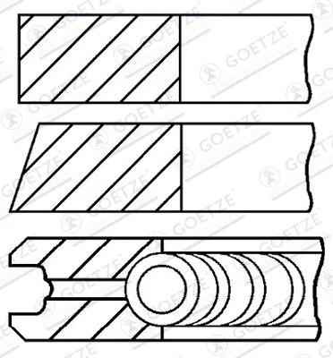 Kit de anéis do pistão GOETZE ENGINE 08-435700-00