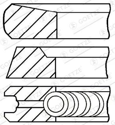 Piston Ring Set GOETZE ENGINE 08-436107-00