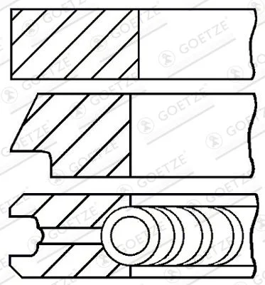 Kit de anéis do pistão GOETZE ENGINE 08-436500-00