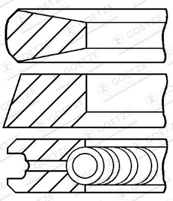 Piston Ring Set GOETZE ENGINE 08-436700-00