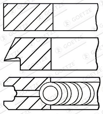 Piston Ring Set GOETZE ENGINE 08-439300-00