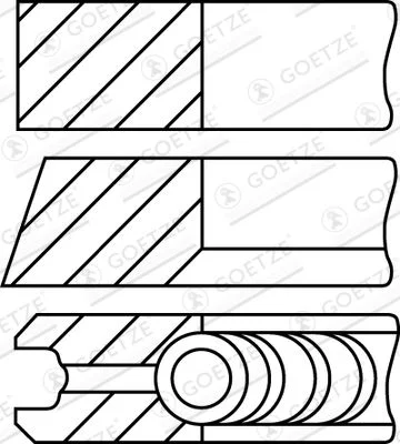 Kit de anéis do pistão GOETZE ENGINE 08-441700-00