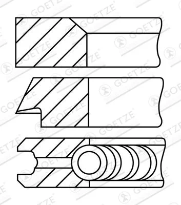 Kit de anéis do pistão GOETZE ENGINE 08-442200-10