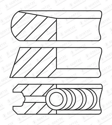 Kit de anéis do pistão GOETZE ENGINE 08-443100-00