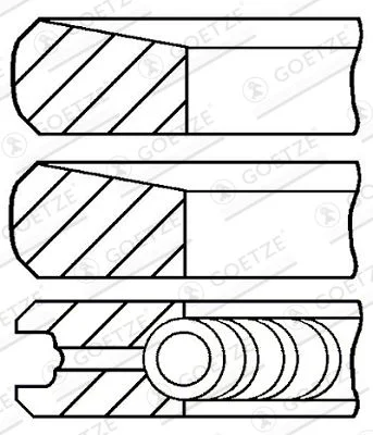 Piston Ring Set GOETZE ENGINE 08-443500-00