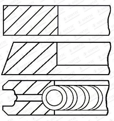 Piston Ring Set GOETZE ENGINE 08-444105-00