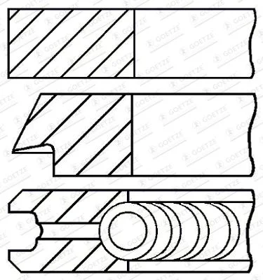 Piston Ring Set GOETZE ENGINE 08-446105-00