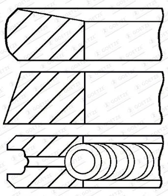Piston Ring Set GOETZE ENGINE 08-447400-00