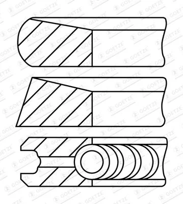 Piston Ring Set GOETZE ENGINE 08-448600-00