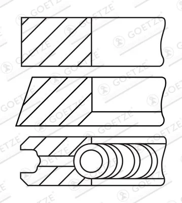 Piston Ring Set GOETZE ENGINE 08-449700-10