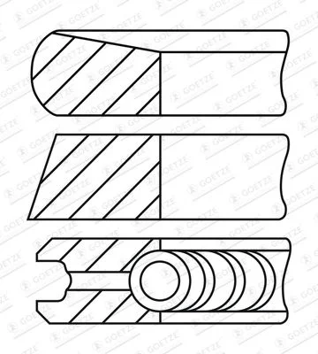 Piston Ring Set GOETZE ENGINE 08-450600-00