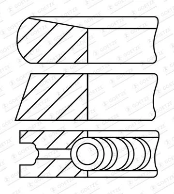Piston Ring Set GOETZE ENGINE 08-452000-00