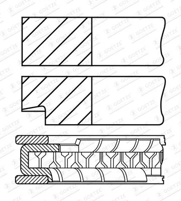 Piston Ring Set GOETZE ENGINE 08-452200-00