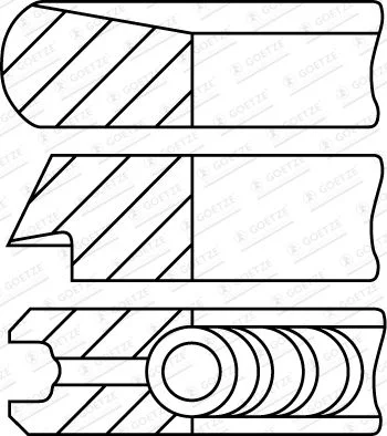 Kit de anéis do pistão GOETZE ENGINE 08-453107-00