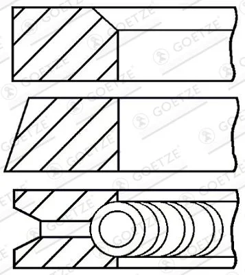 Piston Ring Set GOETZE ENGINE 08-502200-00