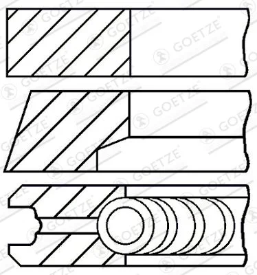Kit de anéis do pistão GOETZE ENGINE 08-529300-00