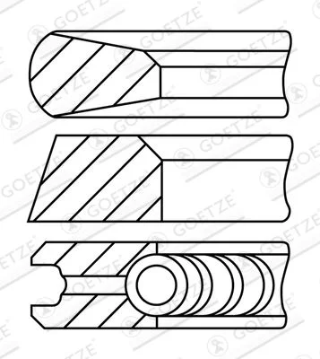 Piston Ring Set GOETZE ENGINE 08-784800-10