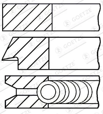 Piston Ring Set GOETZE ENGINE 08-786300-00