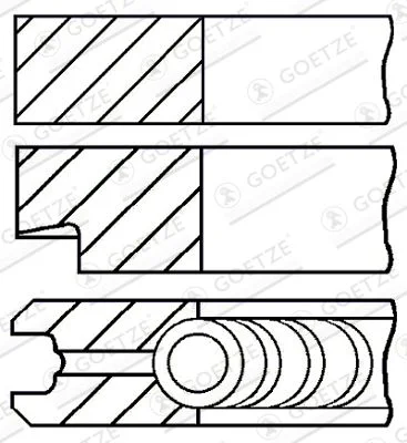Kit de anéis do pistão GOETZE ENGINE 08-786600-00