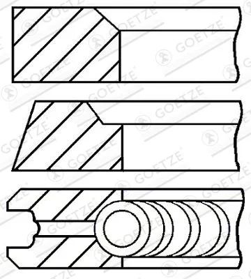 Kit de anéis do pistão GOETZE ENGINE 08-849000-00