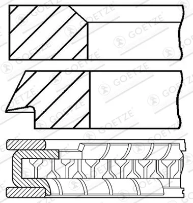 Piston Ring Set GOETZE ENGINE 08-849200-50