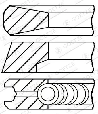 Piston Ring Set GOETZE ENGINE 08-854700-00