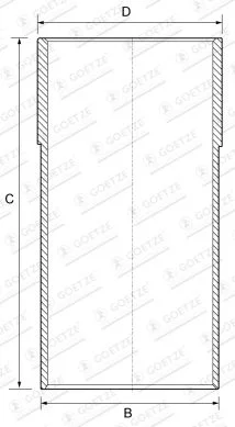 Cylinder Liner GOETZE ENGINE 14-710020-00