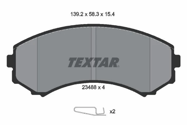 Brake Pad Set, disc brake TEXTAR 2348801