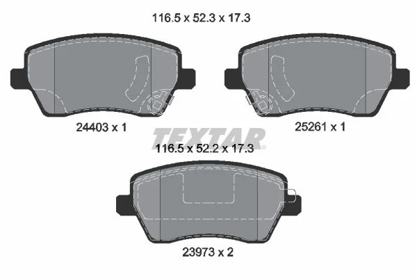 Conjunto de pastilhas de travão de disco TEXTAR 2440301