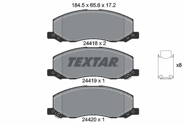 Conjunto de pastilhas de travão de disco TEXTAR 2441801