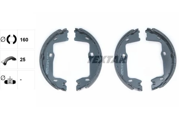 Brake Shoe Set, parking brake TEXTAR 91018400