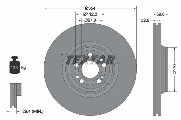 Disco de Travão TEXTAR 92306005