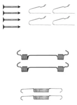 Accessory Kit, parking brake shoes TEXTAR 97034600