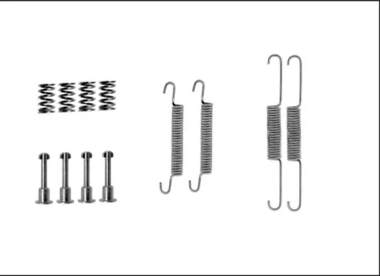 Accessory Kit, parking brake shoes TEXTAR 97043600
