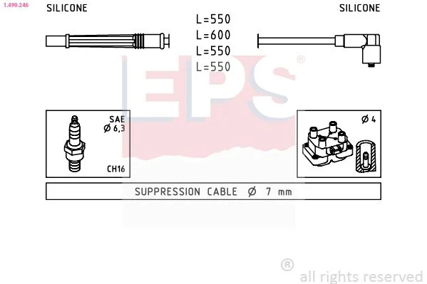 Conjunto de cabos de ignição EPS 1.499.246