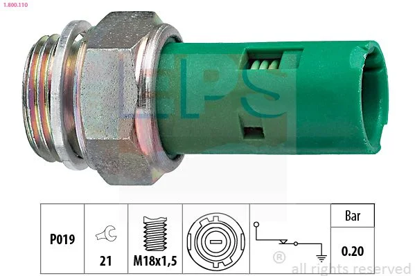 Interruptor de pressão de óleo EPS 1.800.110