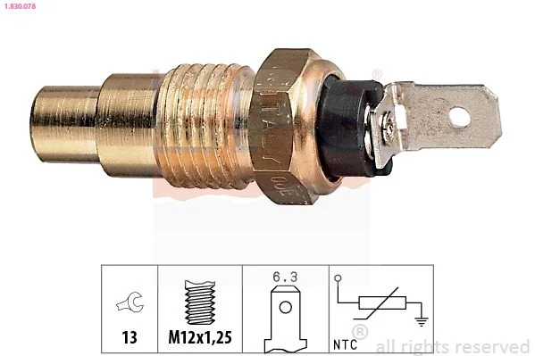 Sensor, temperatura do líquido de refrigeração EPS 1.830.078
