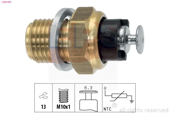 Sensor, temperatura do óleo EPS 1.830.093
