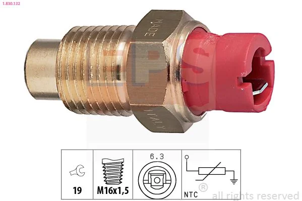 Sensor, temperatura do líquido de refrigeração EPS 1.830.132