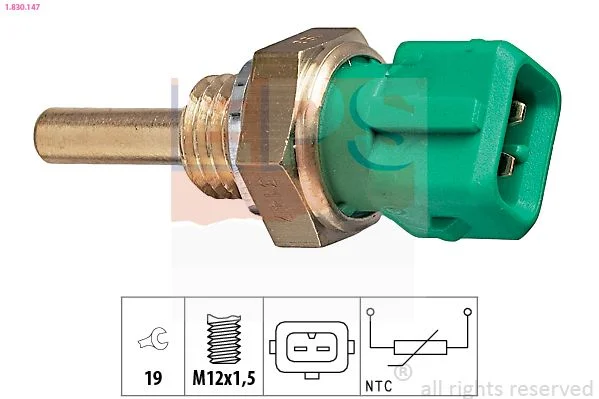 Sensor, temperatura do líquido de refrigeração EPS 1.830.147