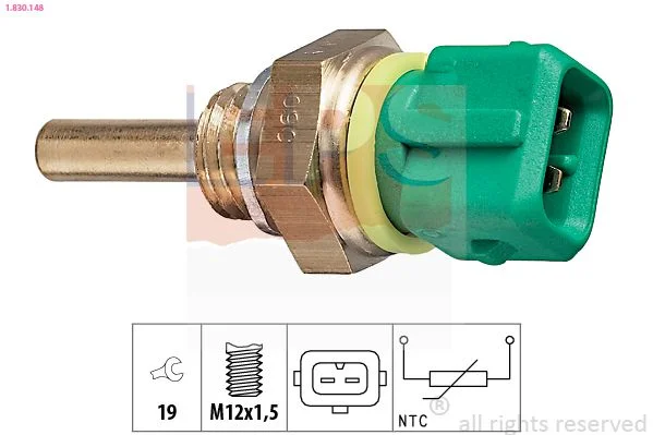 Sensor, temperatura do líquido de refrigeração EPS 1.830.148