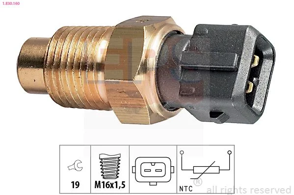 Sensor, temperatura do líquido de refrigeração EPS 1.830.160