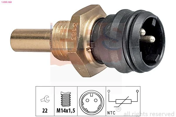 Sensor, temperatura do líquido de refrigeração EPS 1.830.183