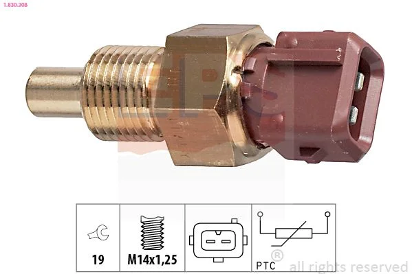 Sensor, temperatura do líquido de refrigeração EPS 1.830.308