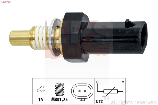 Sensor, temperatura do líquido de refrigeração EPS 1.830.403