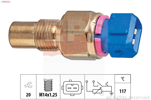 Sensor, temperatura do líquido de refrigeração EPS 1.830.553