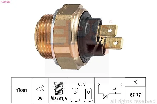 Temperature Switch, radiator fan EPS 1.850.007